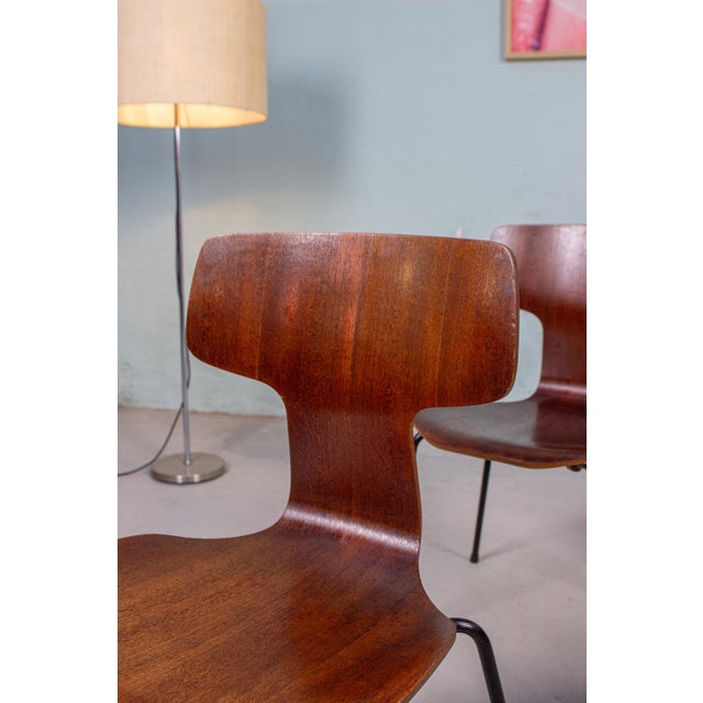 Vintage 3103 Hammer Chairs by Arne Jacobsen for Fritz Hansen, 1960s, Set of 4 For Sale - Image 17 of 18