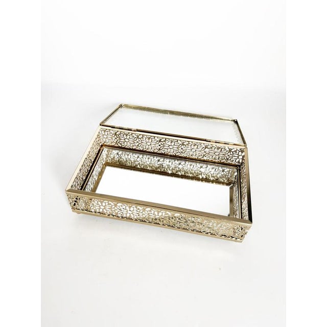 2000 - 2009 Glass and Metal Jewelry Box, France, 2000s For Sale - Image 5 of 12
