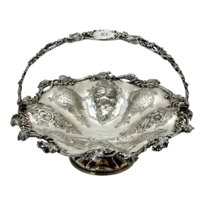 Outstanding & Rare Antique 1854 Victorian Elkington Mason & Co Sheffield Silverplate Wedding Flower Bride's Basket