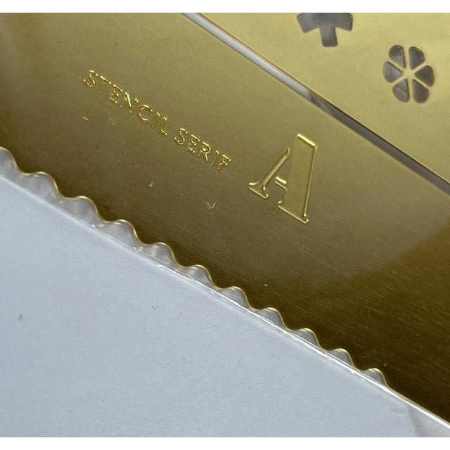 Gold British The Eclectic Copycat Brass Stencil Typeface Tool A from Tom Dixon For Sale - Image 8 of 16