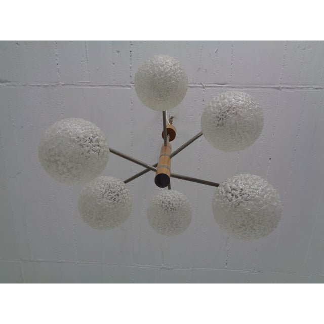 Typ 464 Glass & Wood Ceiling Lamp from Temde, Switzerland, 1960s For Sale - Image 11 of 18