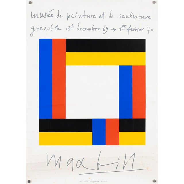 Grenoble 1969 Original Serigraph Exhibition Poster by Max Bill For Sale