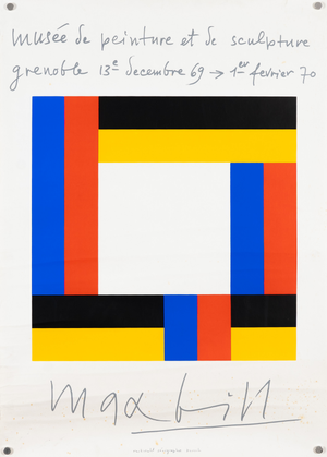 Grenoble 1969 Original Serigraph Exhibition Poster by Max Bill