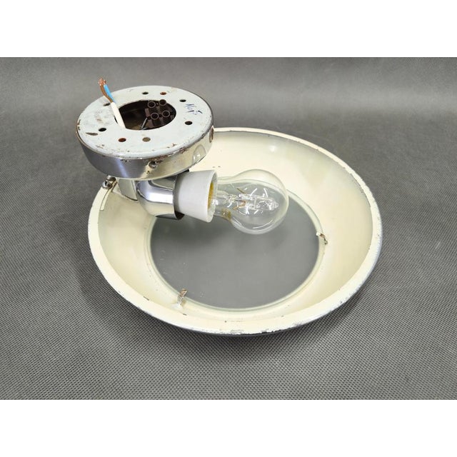 Metal Art Deco Chrome Wall Light by Drupol, 1940s For Sale - Image 7 of 9