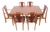 Young Furniture Mid Century Floating Top Sculptura Dining Table Six Chairs 6649 For Sale