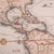 Beige Vintage Voyage Map, French, After Henri Chatelain, Americas, Framed Cartography For Sale - Image 8 of 12