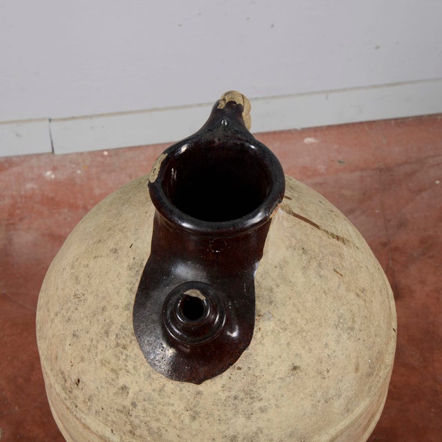 Cream Wine or Oil Amphora Jar For Sale - Image 8 of 9