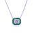 Art Deco Art Deco - Inspired Design Emerald & Diamond Pendant Necklace For Sale - Image 3 of 3
