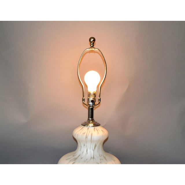 1970s Italian Hand Blown Murano Glass and Chrome Table Lamp For Sale - Image 5 of 8