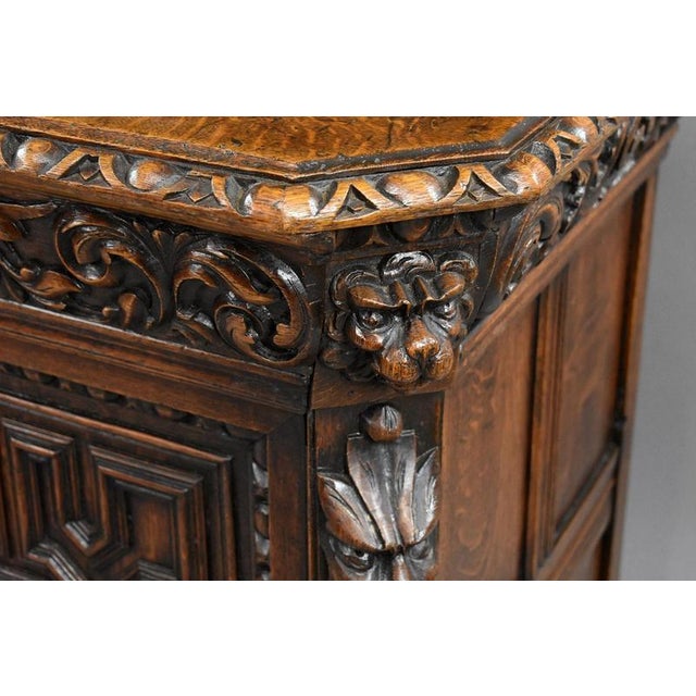 Victorian Carved Oak Bookcase, 1880 For Sale - Image 10 of 13