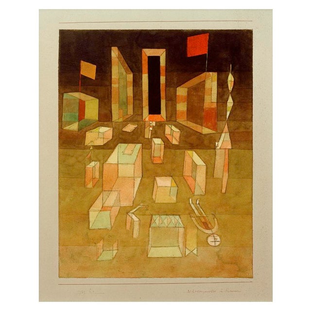 Non Compostion In Space Nichtkomponiertes im Raum, 1929. Klee, Paul; 1879–1940. Aquarell, Feder, Kreide, Bleistift auf...