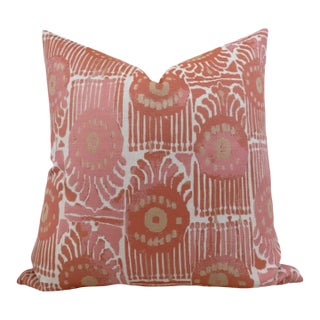 Perennials Bazaar Woven Pillow Cover in Melon, 20x20 Pillow For Sale