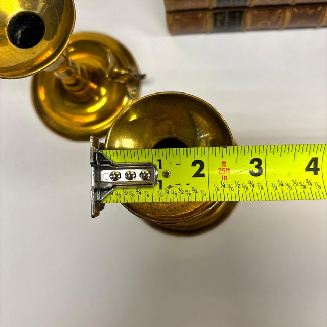English Pair of Victorian English Brass Chambersticks For Sale - Image 3 of 18