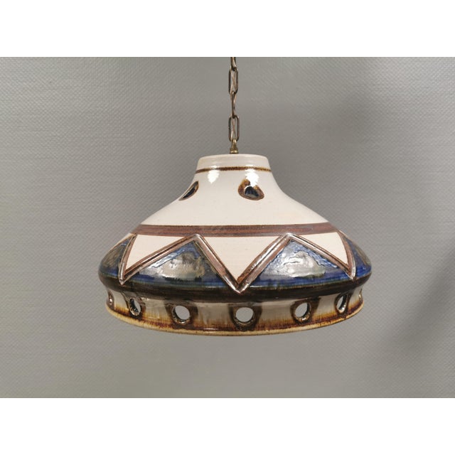 Large Danish Ceramic Pendant Lamp from Axella, 1970s For Sale - Image 16 of 16