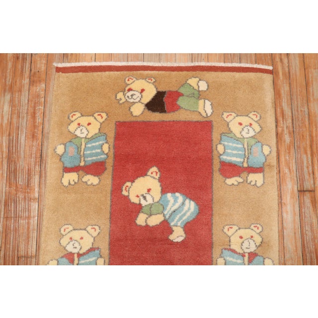 Brown Vintage Turkish Teddy Bear Rug For Sale - Image 8 of 18