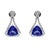 Metal Natural Tanzanite Earring With Diamond in 18k Gold For Sale - Image 7 of 7