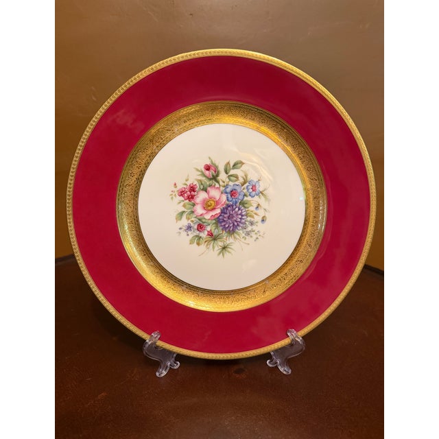 Rosenthal Bavaria #5554 Red and Gold Dinner Plates 11" - Set of 12 ca.1939 For Sale - Image 10 of 16