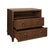 Contemporary Matthew Izzo Home Corine Fluted Front Provincial Brown Oak Two Drawer Side Table With Open Shelf and Brass Drawer Pulls For Sale - Image 3 of 7