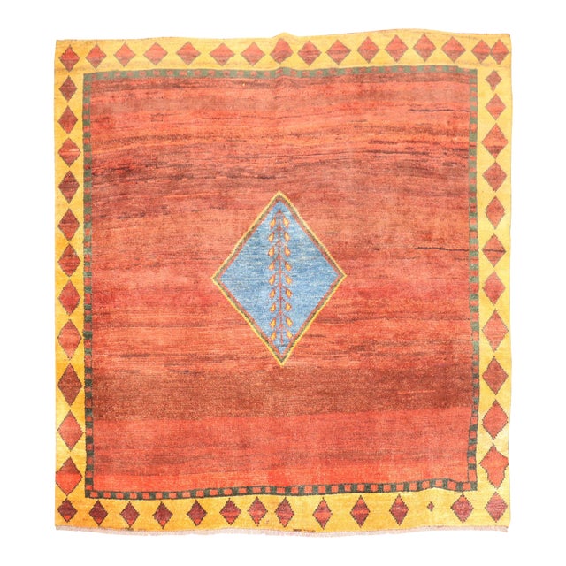 Late 20th Century Square Persian Gabbeh Rug For Sale