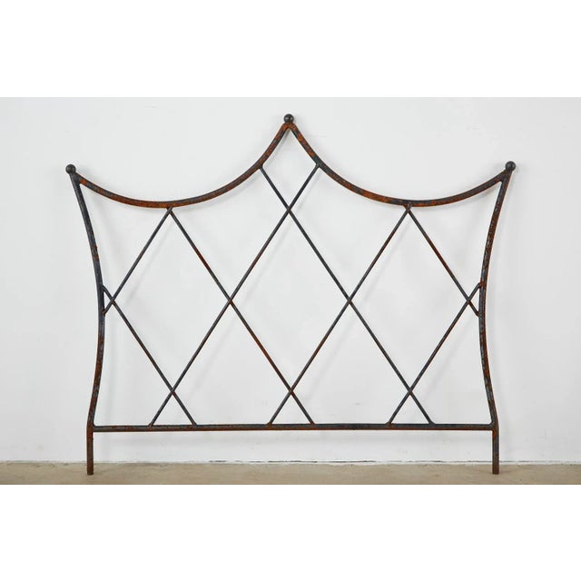 Regency Style Iron and Bronze Headboards - a Pair For Sale - Image 4 of 13