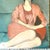 Textile Vintage Italian Signed Modernist Woman Portrait Oil Painting For Sale - Image 7 of 13