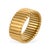 Contemporary Vintage 18k Yellow Gold Tubogas Style Band, Size 7 For Sale - Image 3 of 6