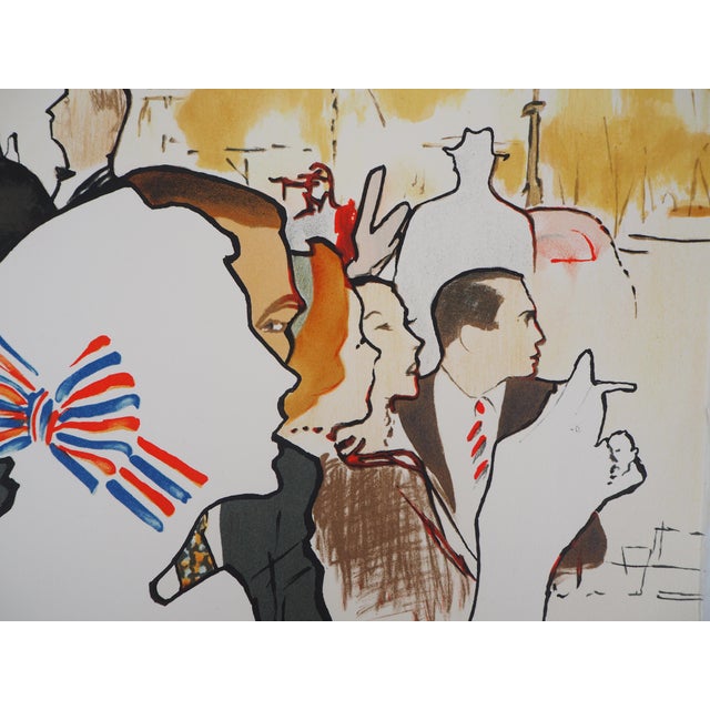 En terrasse Lithograph by René Gruau For Sale - Image 3 of 8