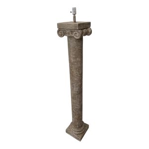 Vintage Neoclassic Plaster Column Floor Lamp