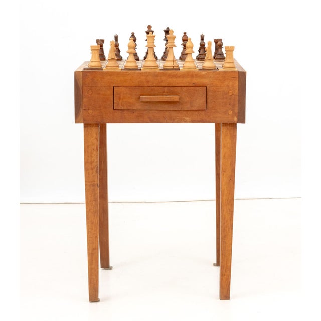 Contemporary Carved Wood Chess Table and Chessmen For Sale In New York - Image 6 of 9