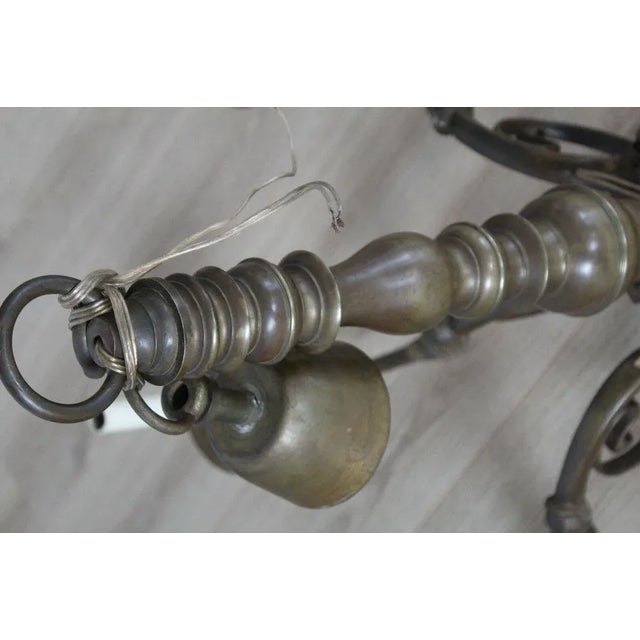Antique Church Chandelier in Bronze, 1600s For Sale - Image 6 of 9