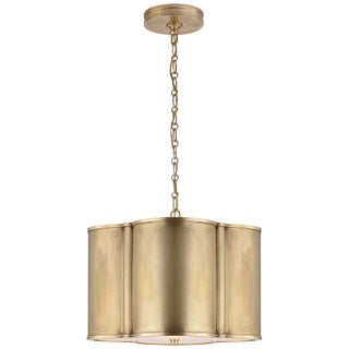 Visual Comfort Brass Clover Pendant For Sale