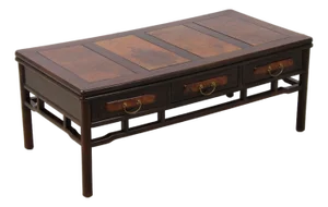 Vintage Chinese Rosewood & Walnut Coffee Table