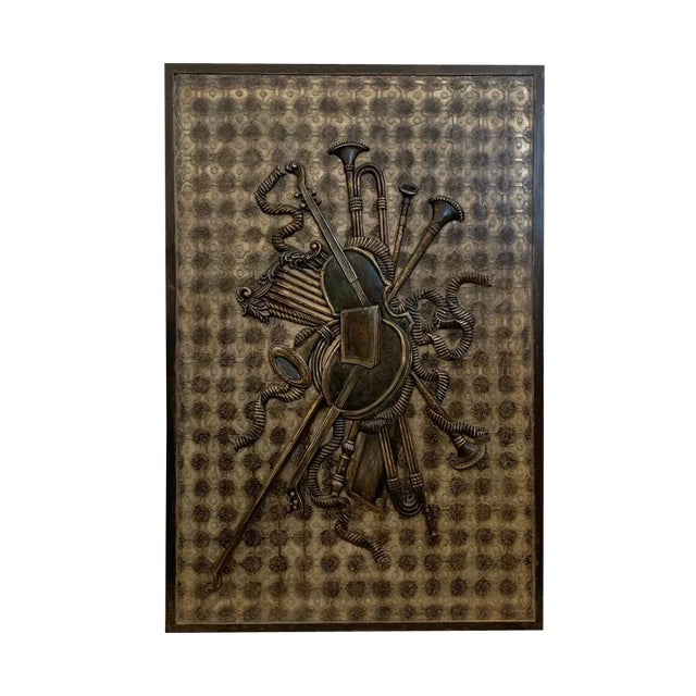 Carved Resin Attra Wall Art on Wood by Lam Lee For Sale