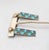 1960s Vintage 1960s Signed Boucher Green & Blue Enamel Pendant Clip Earrings-2 Pieces For Sale - Image 5 of 7