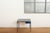 Coffee Table in Black Lacquered Metal Square Tube and Glass Top with Blue Metal Shelf For Sale - Image 10 of 11