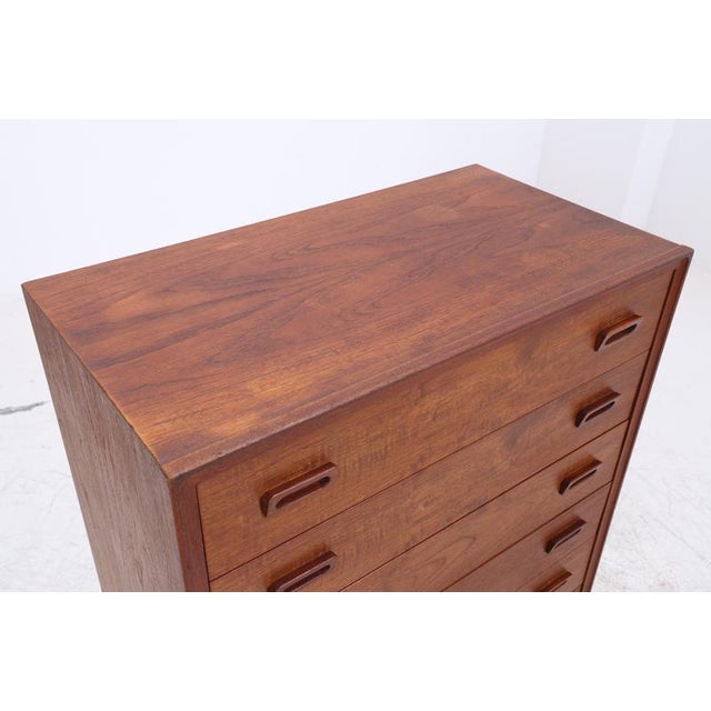 Vintage Teak Tallboy Chest of Drawers For Sale - Image 6 of 13