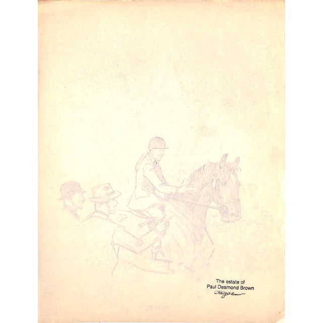 Traditional Original 1944 Pencil Drawing From Hi, Guy! The Cinderella Horse by Paul Brown 29 For Sale - Image 3 of 6