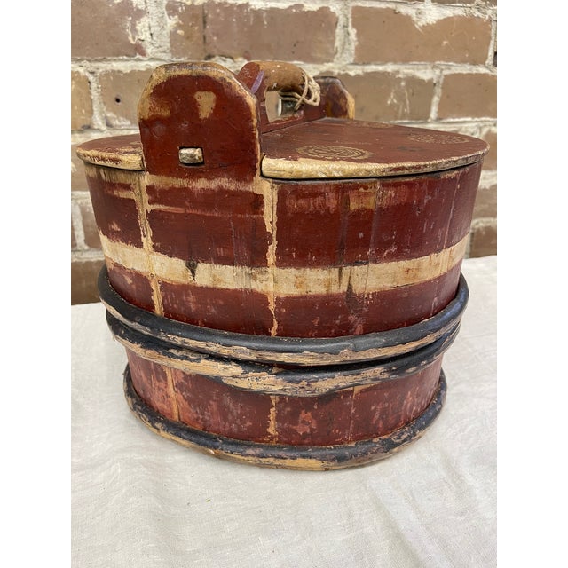 Folk Art Swedish Folk Art Bucket For Sale - Image 3 of 7