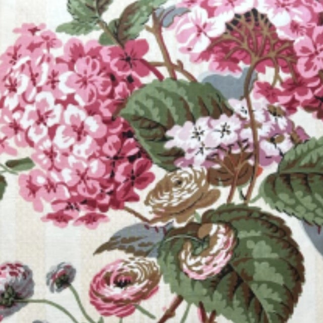 This pillow upcycles a fabulous rescue, Hydrangea, from the venerable Colefax & Fowler, the iconic English Country House...