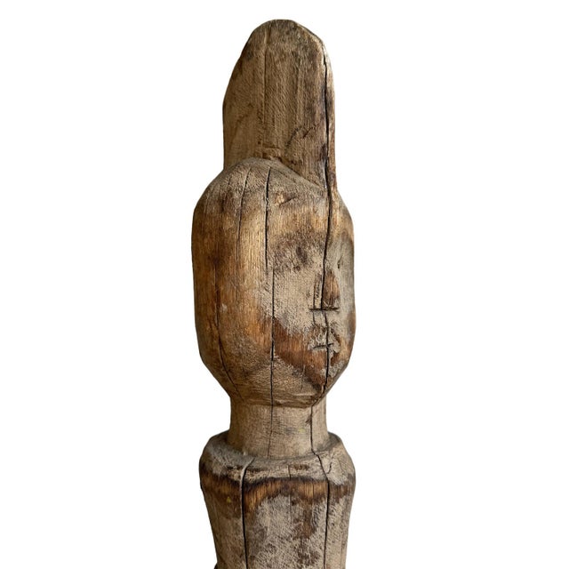 Antique Dinka Tribal Property Post Sculpture on Stand For Sale - Image 4 of 11