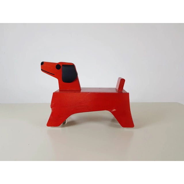Wood Vintage Dog Car by Konrad Keller Holzspielwaren, Germany, 1950s For Sale - Image 7 of 7