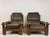 Brutalist Oak Chairs with Slatted Backs, 1960s, Set of 2 For Sale - Image 11 of 18