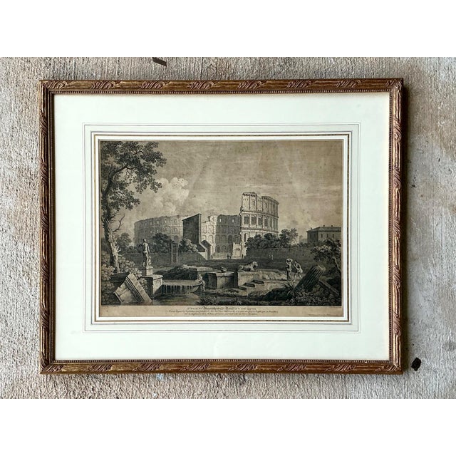 Grand Tour Vintage Framed Architectural Print For Sale - Image 3 of 12