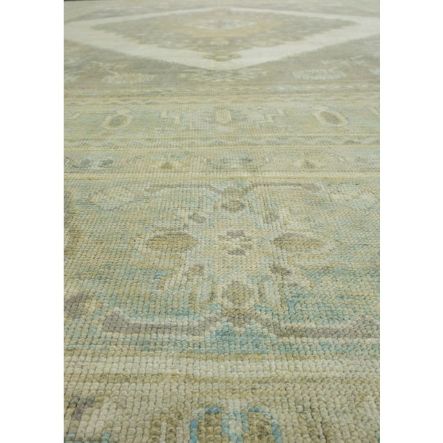 Early 21st Century Turkish Oushak Antique Look Rug 12'4" x 14'10" #18010 For Sale - Image 5 of 8