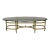 La Barge Neoclassical Brass and Glass Hooved Feet Coffee Table, Circa 1960s For Sale