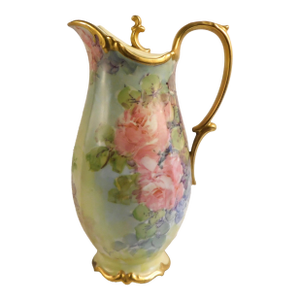 1930s Tirschenreuth Gorgeous Floral Chocolate Pot