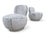 Postmodern Steve Chase Style Swivel Lounge Chairs & Ottoman Newly Reupholstered - 3 Pieces For Sale - Image 10 of 11