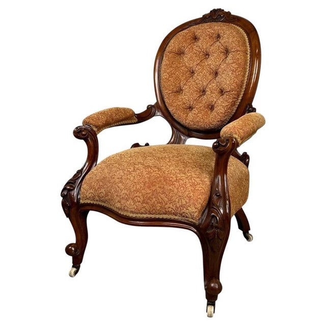 Antique English Mahogany Armchairs, Set of 2 For Sale - Image 9 of 11