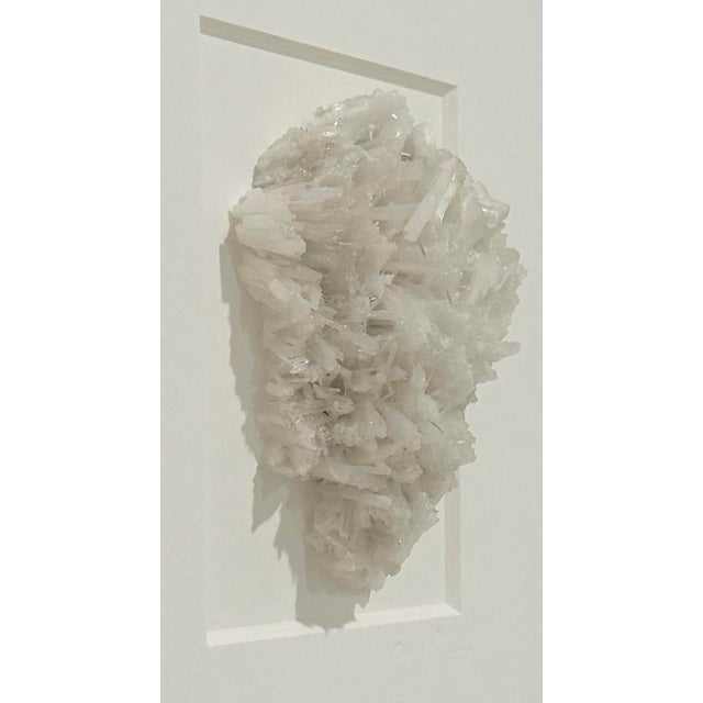 Pheromone by Christopher Marley Scolecite on Stilbite Framed Mineral Specimen For Sale - Image 4 of 5