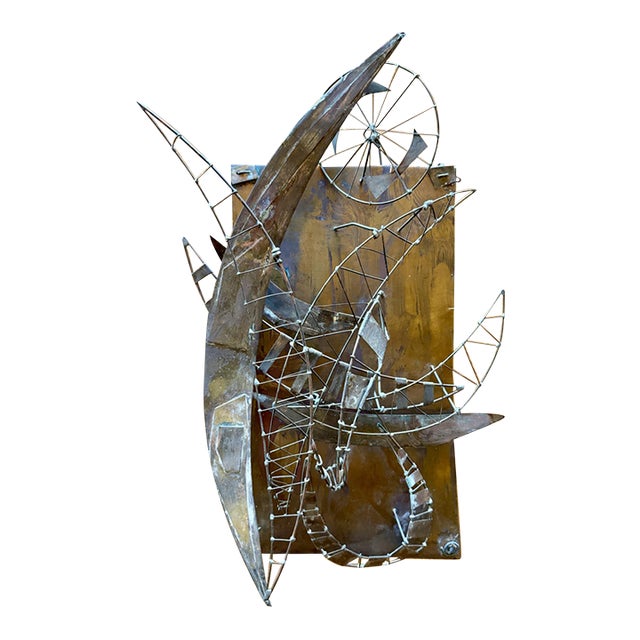 1960s Juan Luis Buñuel Kinetic Metal Sculpture Signed Brutalist Wire Assemblage Surrealist Art For Sale